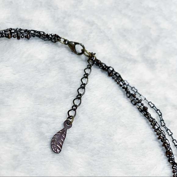 Elf Layer Necklace Star Charm Connected Dainty Multi Chain Distressed Boho - Picture 6 of 11